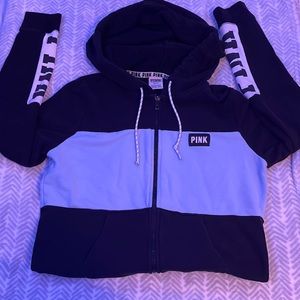Womens Pink branded zip up hoodie